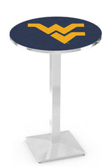 L217 Chrome West Virginia Mountaineers Pub Table
