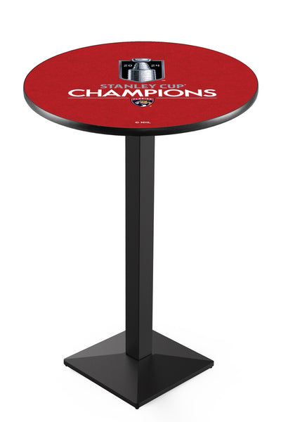 L217 Black Wrinkle Florida Panthers 2024 Stanley Cup Champions Pub Table