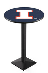 L217 Black Wrinkle Illinois Fighting Illini Pub Tabl
