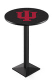 L217 Black Wrinkle Indiana Hoosiers Pub Table