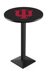 L217 Black Wrinkle Indiana Hoosiers Pub Table