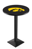 L217 Black Wrinkle University of Iowa Hawkeyes Pub Table