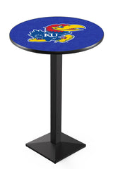 L217 Black Wrinkle Kansas Jayhawks Pub Table