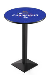 L217 Black Wrinkle Los Angeles Dodgers 2024 World Series Champions Pub Table