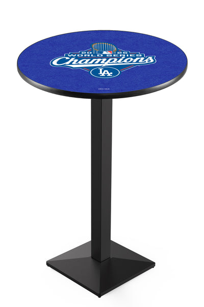 L217 Black Wrinkle Los Angeles Dodgers 2025 World Series Champions Pub Table