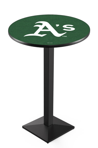 Oakland Athletics L217 Black Wrinkle MLB Pub Table