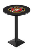 L217 Black Wrinkle United States Marine Corps Pub Table | VFW U.S. Marine Corps Pub Tables