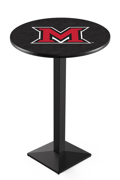 L217 Black Wrinkle Miami University RedHawks Pub Table