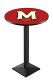 L217 Black Wrinkle Maryland Terrapins Pub Table
