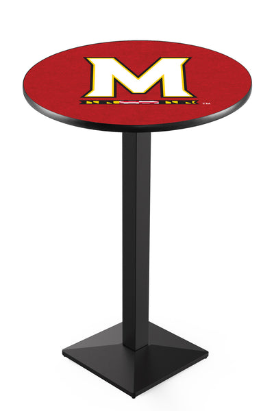 L217 Black Wrinkle Maryland Terrapins Pub Table