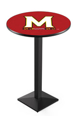 L217 Black Wrinkle Maryland Terrapins Pub Table