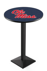 L217 Black Wrinkle Ole Miss Rebels Pub Table