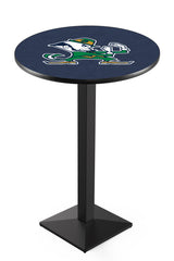 L217 Black Wrinkle Notre Dame Fighting Irish Leprechaun Pub Table