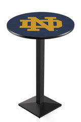 L217 Black Wrinkle Notre Dame Fighting Irish ND Script Pub Table
