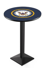 L217 Black Wrinkle United States Navy Pub Table | VFW U.S. Navy Pub Tables