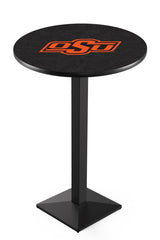 L217 Black Wrinkle Oklahoma State University Cowboys Pub Table