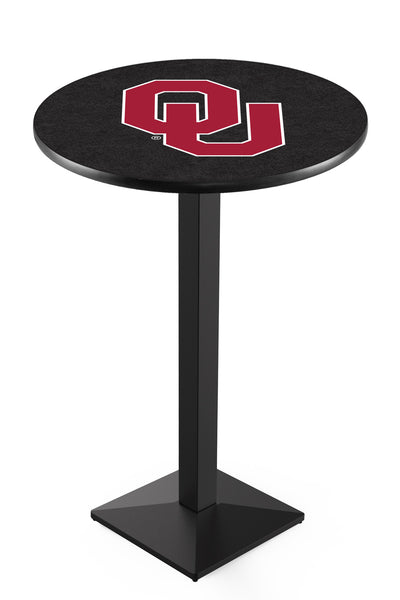 L217 Black Wrinkle Oklahoma Sooners Pub Table