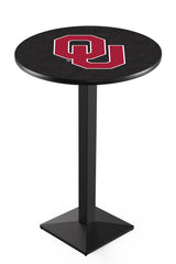 L217 Black Wrinkle Oklahoma Sooners Pub Table