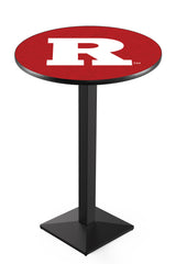 L217 Black Wrinkle Rutgers Scarlet Knights Pub Table