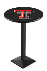 L217 Black Wrinkle Texas Tech Red Raiders Pub Table