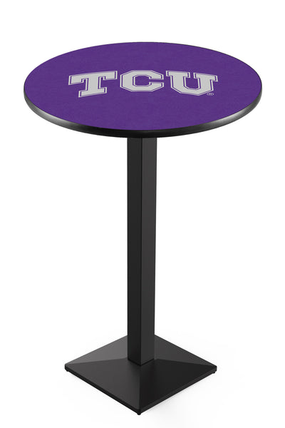 L217 Black Wrinkle Texas Christian University Horned Frogs Pub Table