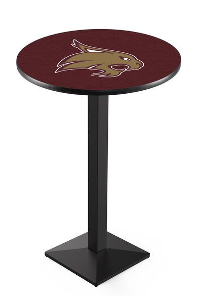 L217 Black Wrinkle Texas State University Bobcats Pub Table