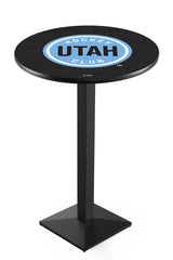 L217 Black Wrinkle Utah Hockey Club Pub Table