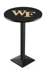 L217 Black Wrinkle Wake Forest Demon Deacon Pub Table