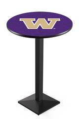 L217 Black Wrinkle Washington Huskies Pub Table