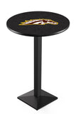 L217 Black Wrinkle Western Michigan University Broncos Pub Table