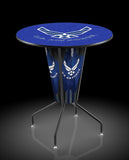 L218 United States Air Force Lighted Pub Table | LED United States Military Air Force Indoor Pub Table