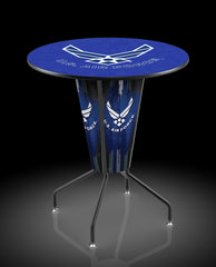 L218 United States Air Force Lighted Pub Table | LED United States Military Air Force Indoor Pub Table