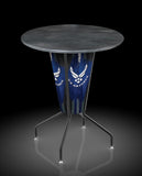 L218 United States Air Force Lighted Pub Table | LED United States Military Air Force Outdoor Pub Table