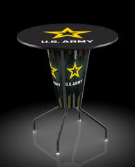 L218 United States Army Lighted Pub Table | LED United States Military Army Indoor Pub Table