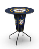 L218 United States Navy Lighted Pub Table | LED United States Military Navy Indoor Pub Table