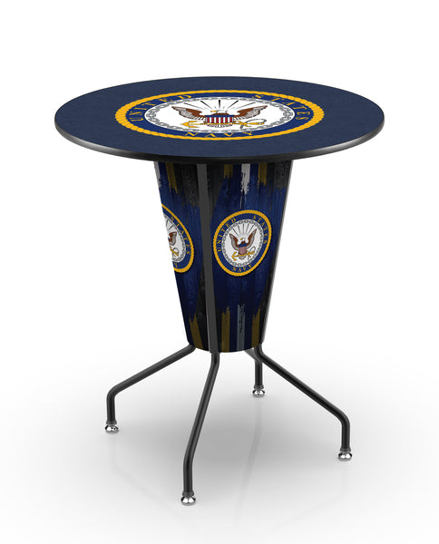 L218 United States Navy Lighted Pub Table | LED United States Military Navy Indoor Pub Table