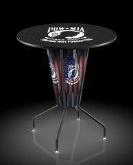 L218 United States POWMIA Lighted Pub Table | LED United States Military POWMIA Indoor Pub Table