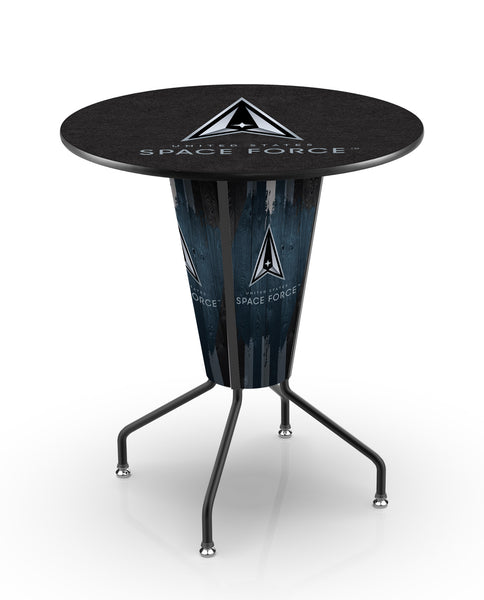 L218 United States Space Force Lighted Pub Table | LED United States Space Force Indoor Pub Table