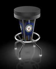 L5000 United States Navy Lighted Bar Stool | LED United States Military Navy Outdoor Bar Stool