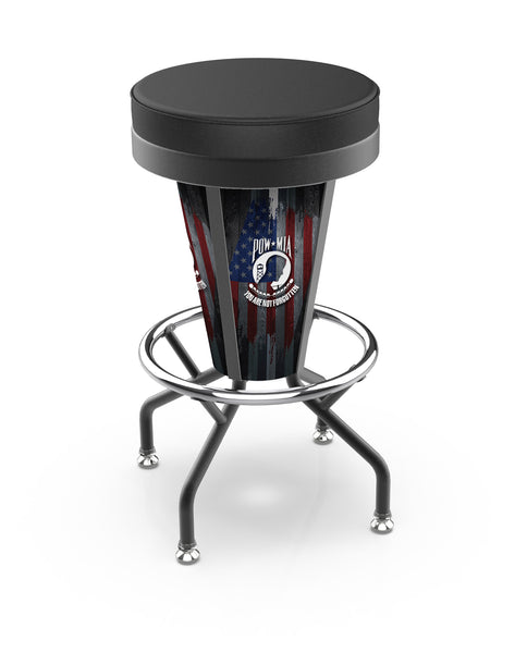L5000 United States POWMIA Lighted Bar Stool | LED United States Military POWMIA Outdoor Bar Stool