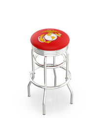 Traditional Red and Yellow United States Marine Corps L7C3C Bar Stool | United States Marine Corps L7C3C Counter Stool