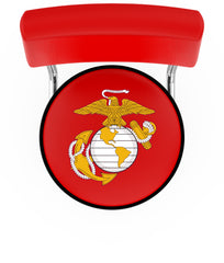Traditional Red and Yellow U.S. Marines L7C4 Bar Stool | United States Marines L7C4 Counter Stool
