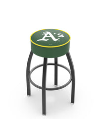 Oakland Athletics L8B1 Backless MLB Bar Stool | Oakland Athletics Major League Baseball Team Backless Counter Bar Stool