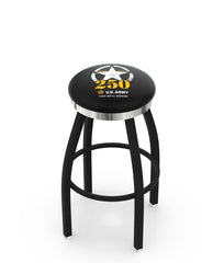 U.S. Army 250th Anniversary L8B2C Backless Bar Stool | United States Military Army 250th Anniversary Backless Counter Bar Stool