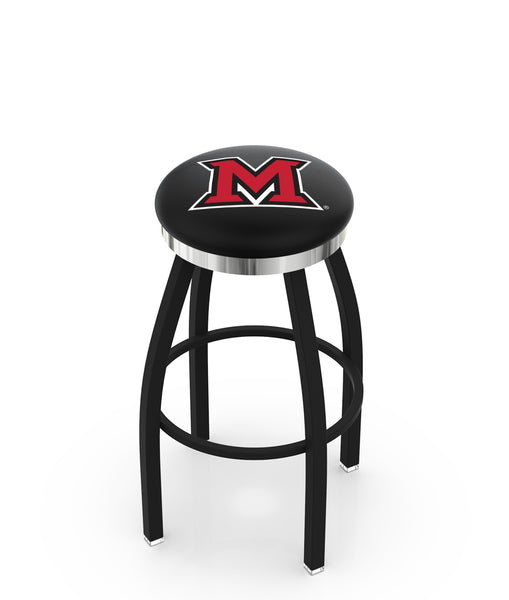 Miami University RedHawks L8B2C Backless Bar Stool | Miami University RedHawks Backless Counter Bar Stool