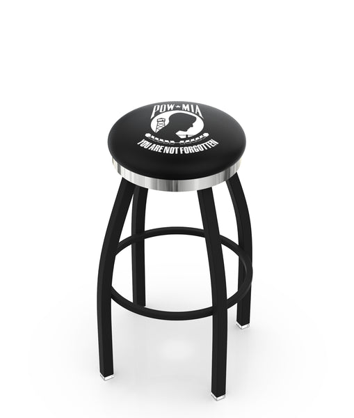 U.S. POW/MIA L8B2C Backless Bar Stool | United States Military POW/MIA Backless Counter Bar Stool
