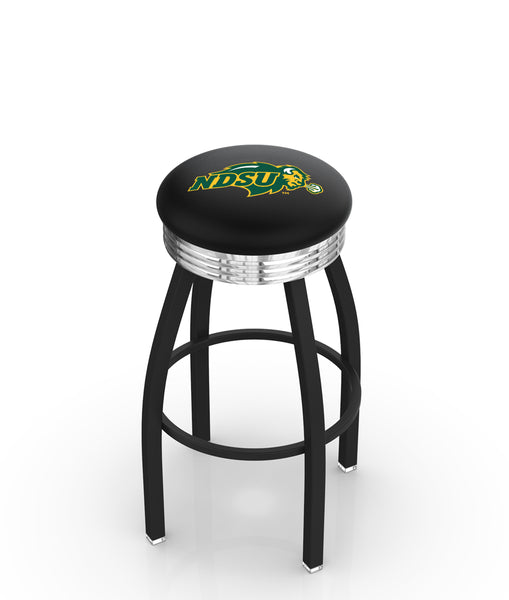 North Dakota State University (Black) L8B3C Backless Bar Stool | North Dakota State University (Black) Backless Counter Bar Stool