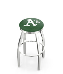 Oakland Athletics L8C2C Backless Bar Stool | Oakland Athletics Backless Counter Bar Stool