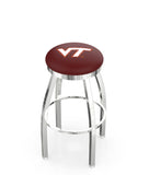 Virginia Tech University L8C2C Backless Bar Stool | Virginia Tech University Backless Counter Bar Stool