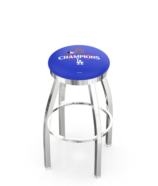 Los Angeles Dodgers 2024 World Series Champions L8C2C Backless Bar Stool | Los Angeles Dodgers World Series Champions Backless Counter Bar Stool